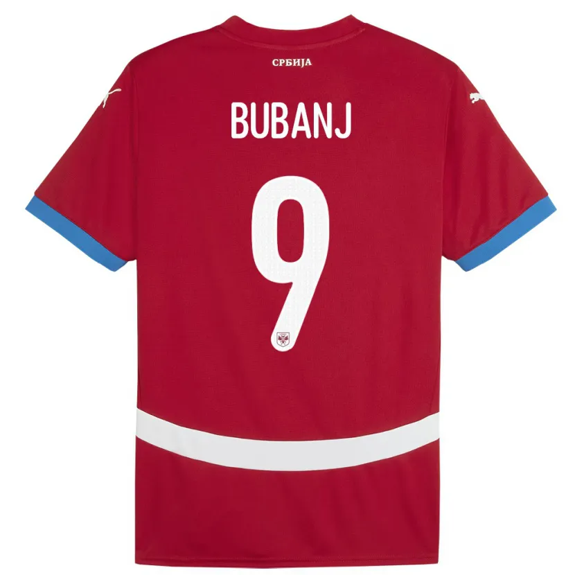 Danxen Enfant Maillot Serbie Mateja Bubanj #9 Rouge Tenues Domicile 24-26 T-Shirt