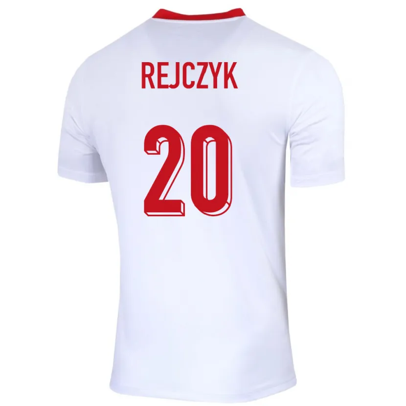 Danxen Enfant Maillot Pologne Filip Rejczyk #20 Blanc Tenues Domicile 24-26 T-Shirt