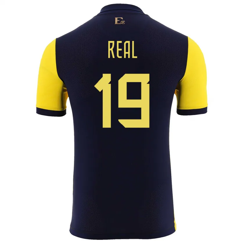 Danxen Enfant Maillot Équateur Kerlly Real #19 Jaune Tenues Domicile 24-26 T-Shirt