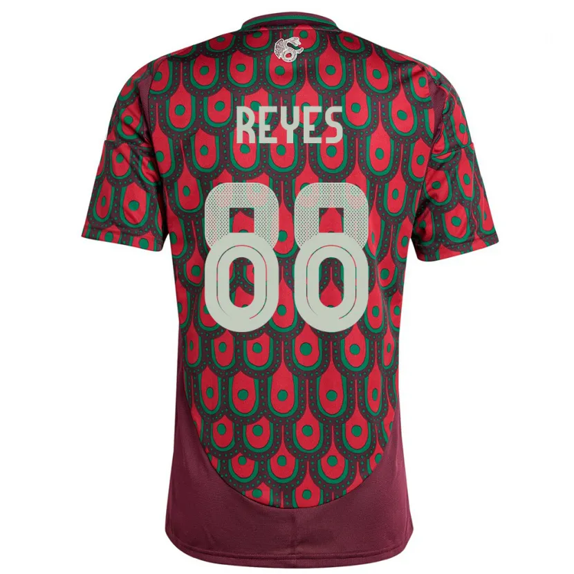 Danxen Enfant Maillot Mexique Maricarmen Reyes #88 Bordeaux Tenues Domicile 24-26 T-Shirt