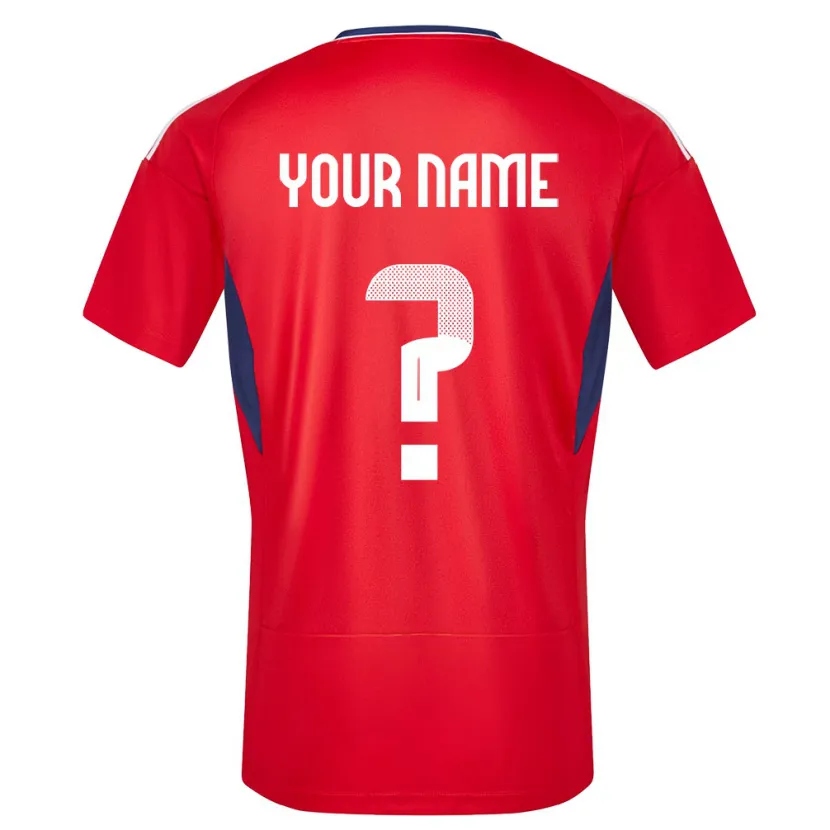 Danxen Enfant Maillot Costa Rica Votre Nom #0 Rouge Tenues Domicile 24-26 T-Shirt