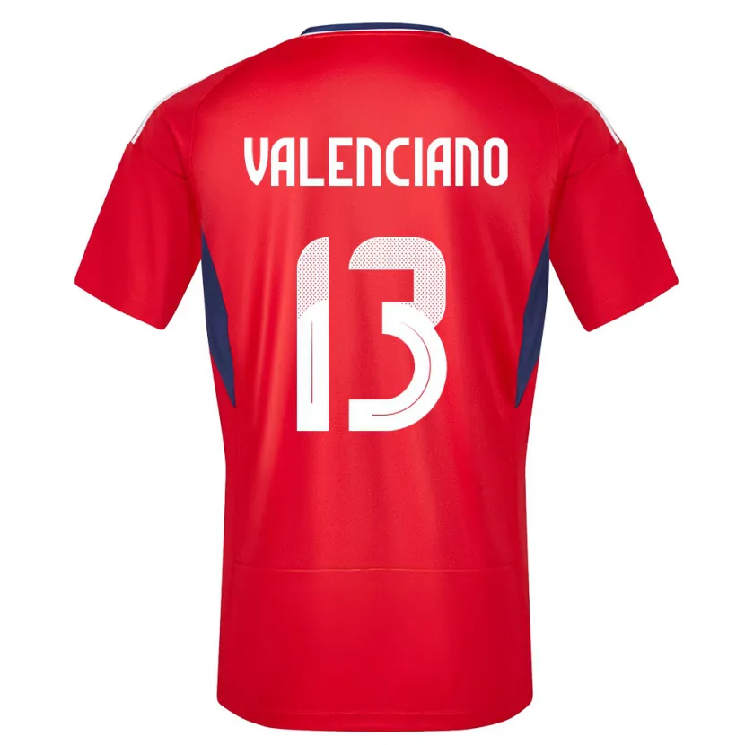 Danxen Enfant Maillot Costa Rica Emilie Valenciano #13 Rouge Tenues Domicile 24-26 T-Shirt