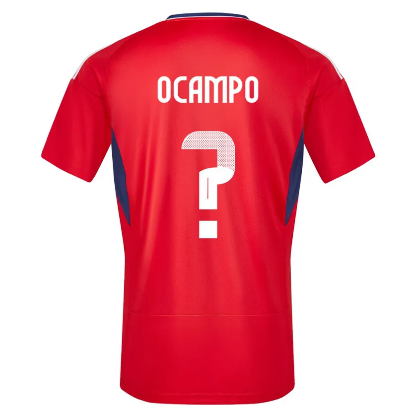 Danxen Enfant Maillot Costa Rica Benjamin Ocampo #0 Rouge Tenues Domicile 24-26 T-Shirt