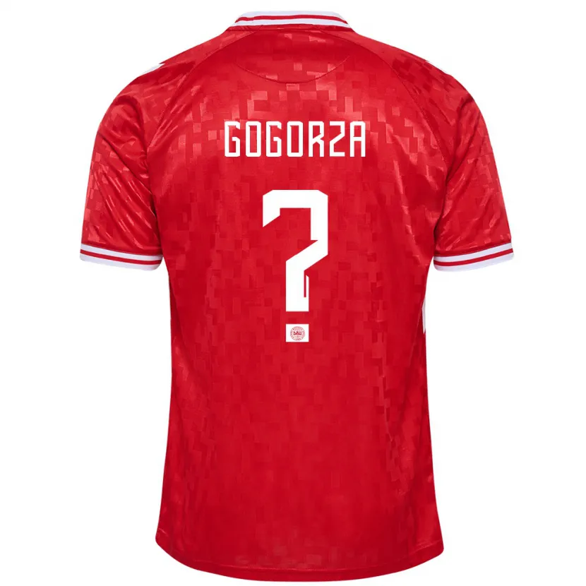 Danxen Enfant Maillot Danemark Mikel Gogorza #0 Rouge Tenues Domicile 24-26 T-Shirt