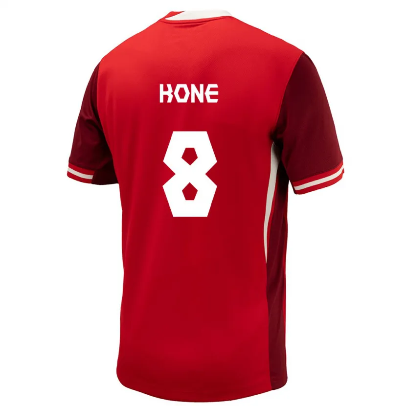 Danxen Enfant Maillot Canada Ismaël Koné #8 Rouge Tenues Domicile 24-26 T-Shirt