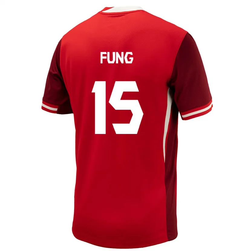 Danxen Enfant Maillot Canada Victor Fung #15 Rouge Tenues Domicile 24-26 T-Shirt