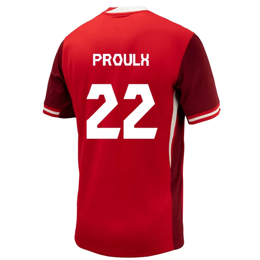Danxen Enfant Maillot Canada Lysianne Proulx #22 Rouge Tenues Domicile 24-26 T-Shirt