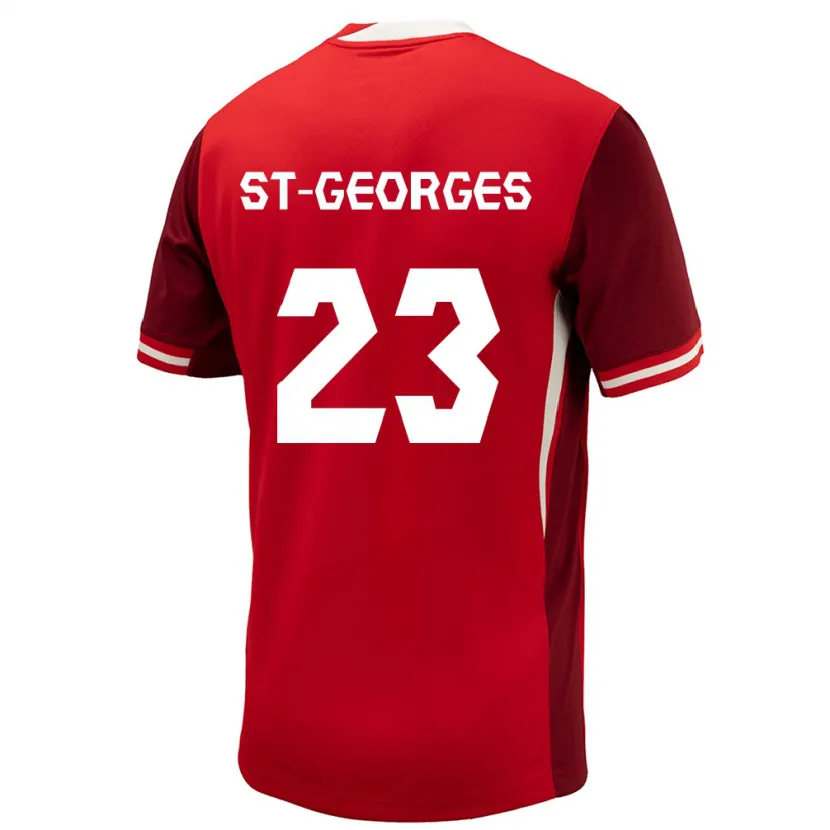 Danxen Enfant Maillot Canada Bianca St-Georges #23 Rouge Tenues Domicile 24-26 T-Shirt