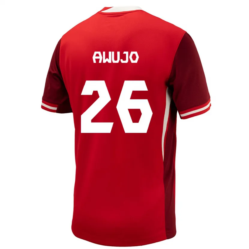 Danxen Enfant Maillot Canada Simi Awujo #26 Rouge Tenues Domicile 24-26 T-Shirt