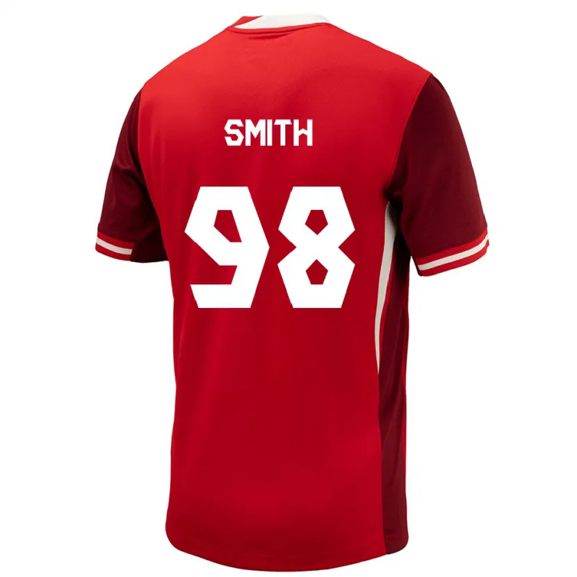 Danxen Enfant Maillot Canada Olivia Smith #98 Rouge Tenues Domicile 24-26 T-Shirt