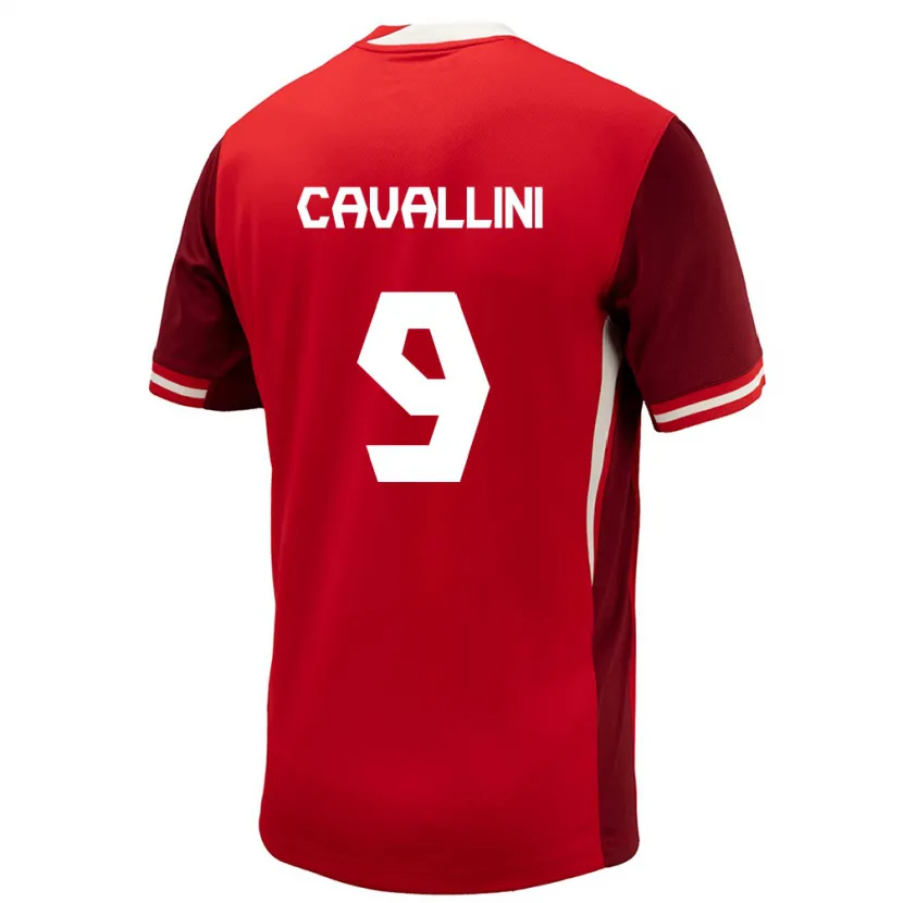 Danxen Enfant Maillot Canada Lucas Cavallini #9 Rouge Tenues Domicile 24-26 T-Shirt