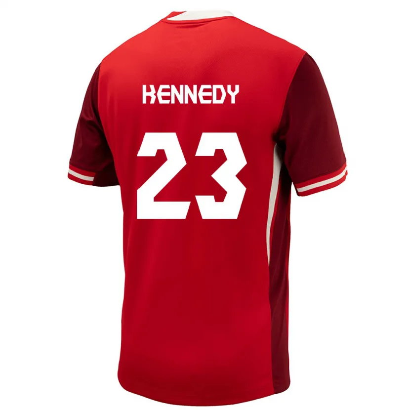 Danxen Enfant Maillot Canada Scott Kennedy #23 Rouge Tenues Domicile 24-26 T-Shirt