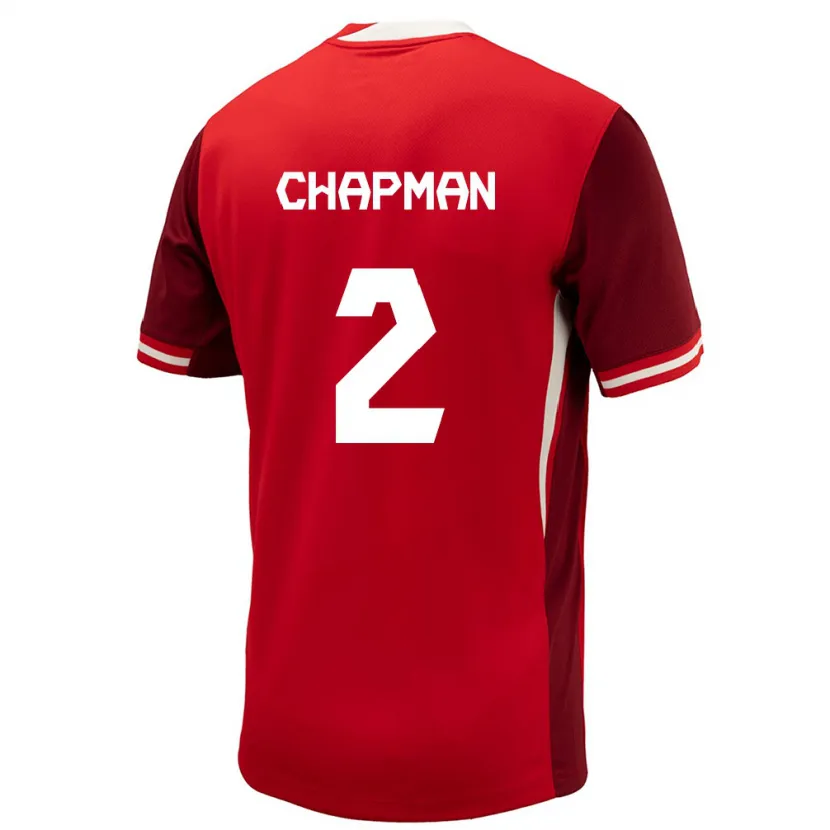 Danxen Enfant Maillot Canada Allysha Chapman #2 Rouge Tenues Domicile 24-26 T-Shirt