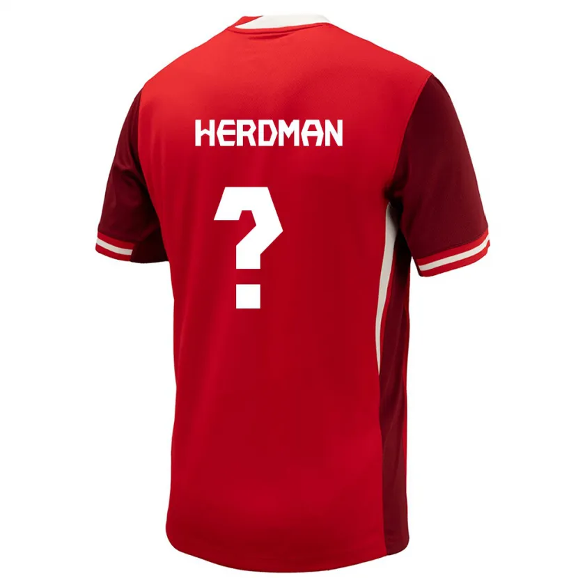 Danxen Enfant Maillot Canada Jay Herdman #0 Rouge Tenues Domicile 24-26 T-Shirt