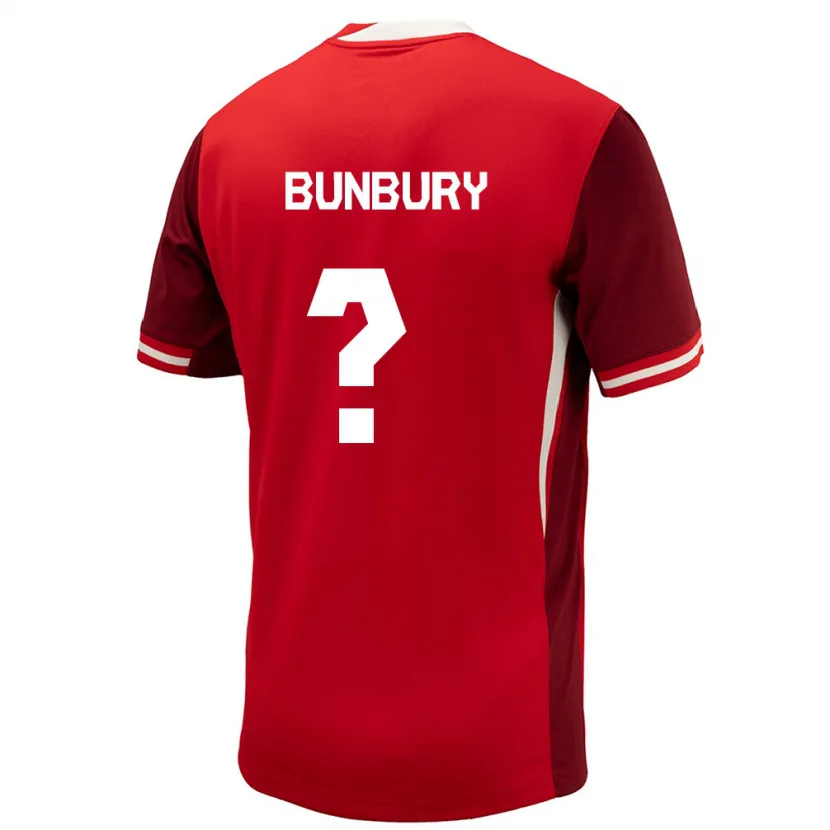 Danxen Enfant Maillot Canada Mataeo Bunbury #0 Rouge Tenues Domicile 24-26 T-Shirt