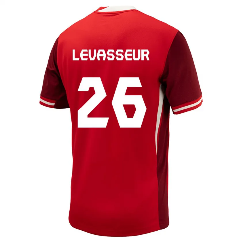 Danxen Enfant Maillot Canada Marie Levasseur #26 Rouge Tenues Domicile 24-26 T-Shirt