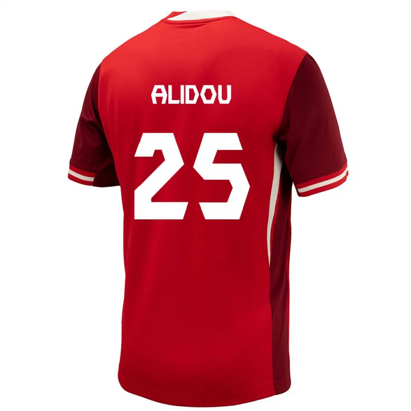 Danxen Enfant Maillot Canada Marie-Yasmine Alidou #25 Rouge Tenues Domicile 24-26 T-Shirt