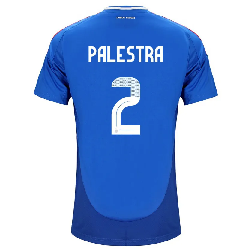 Danxen Enfant Maillot Italie Marco Palestra #2 Bleu Tenues Domicile 24-26 T-Shirt