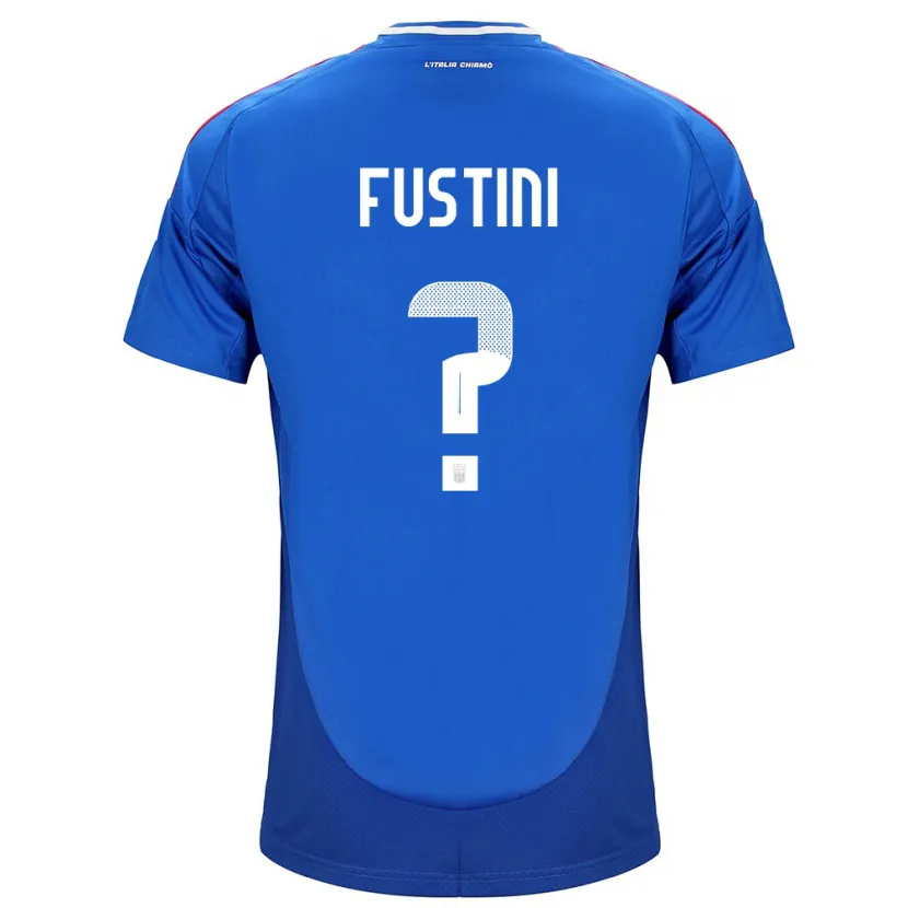 Danxen Enfant Maillot Italie Kevin Fustini #0 Bleu Tenues Domicile 24-26 T-Shirt
