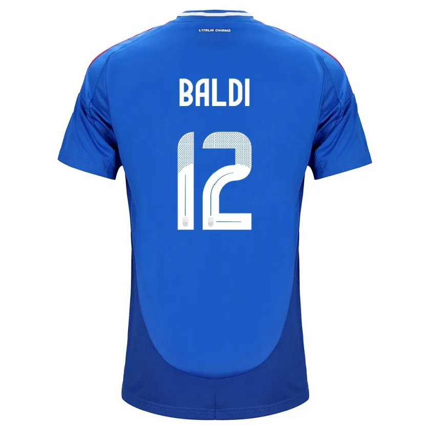 Danxen Enfant Maillot Italie Rachele Baldi #12 Bleu Tenues Domicile 24-26 T-Shirt