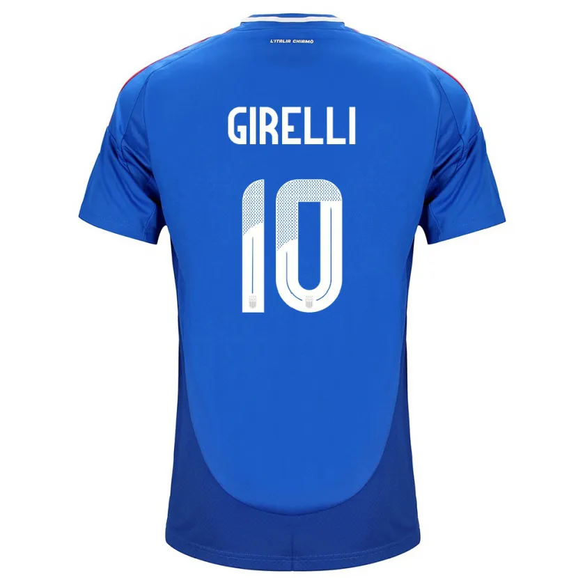 Danxen Enfant Maillot Italie Cristiana Girelli #10 Bleu Tenues Domicile 24-26 T-Shirt