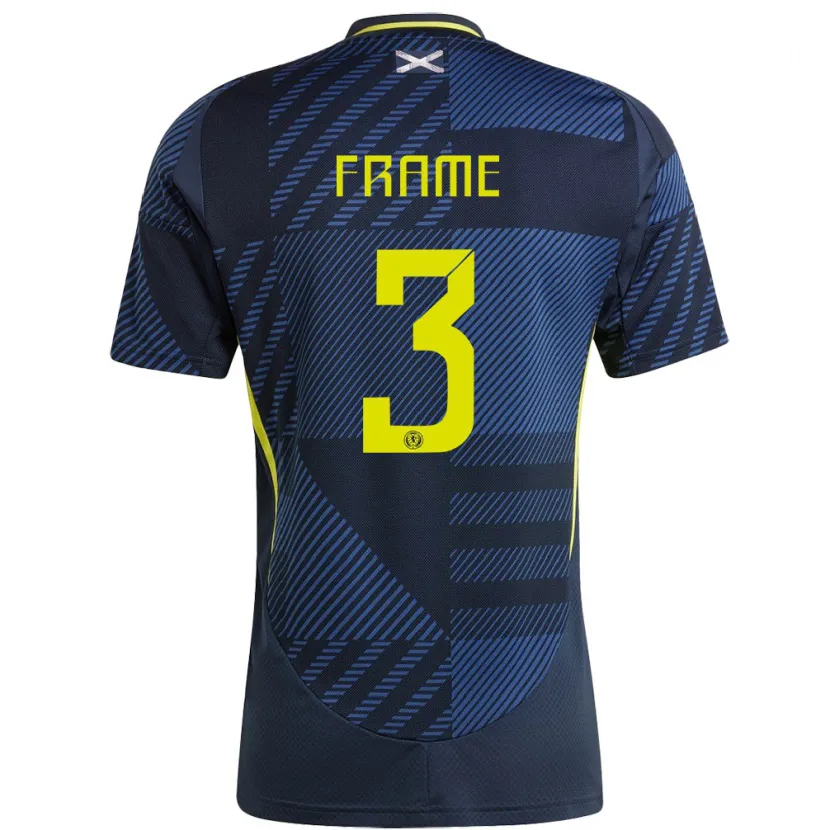Danxen Enfant Maillot Écosse Mitchel Frame #3 Bleu Foncé Tenues Domicile 24-26 T-Shirt