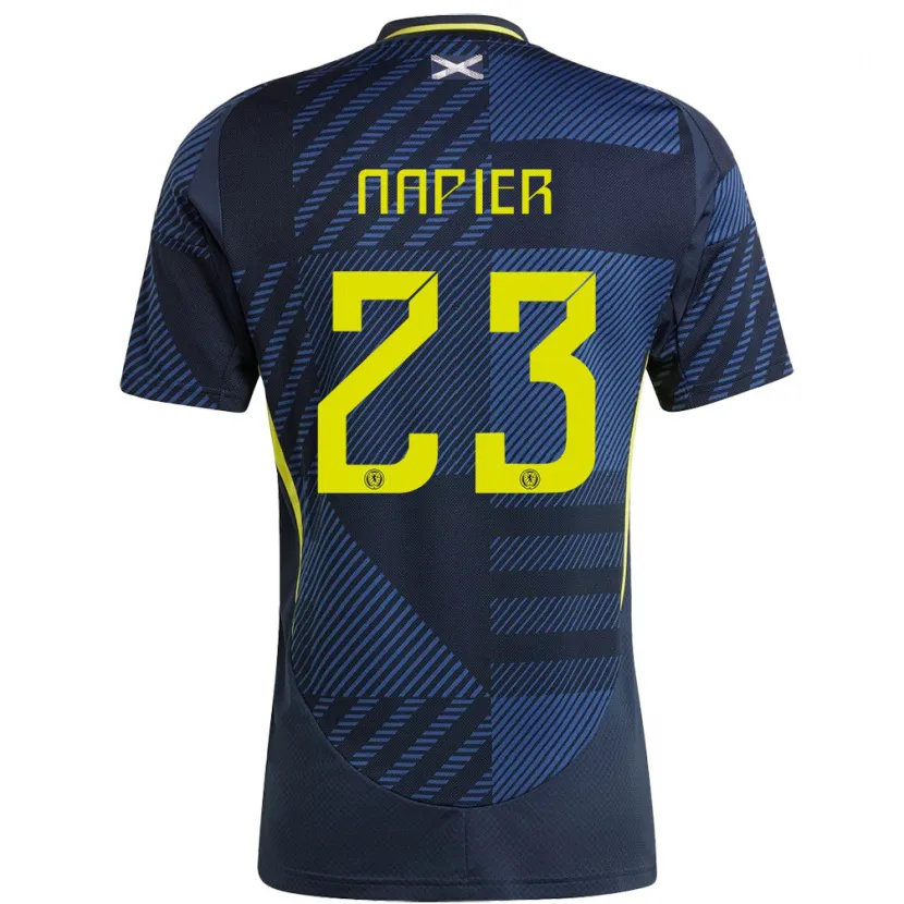 Danxen Enfant Maillot Écosse Jamie-Lee Napier #23 Bleu Foncé Tenues Domicile 24-26 T-Shirt