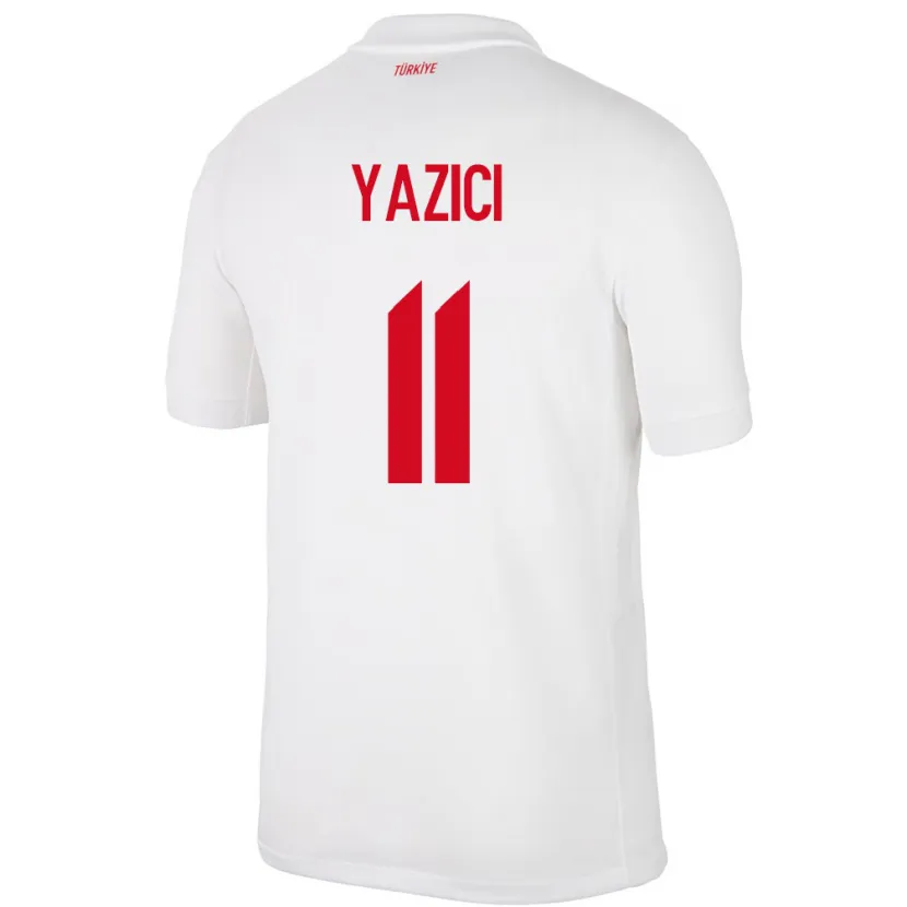 Danxen Enfant Maillot Turquie Yusuf Yazıcı #11 Blanc Tenues Domicile 24-26 T-Shirt
