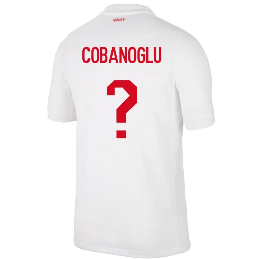 Danxen Enfant Maillot Turquie Ahmet Çobanoğlu #0 Blanc Tenues Domicile 24-26 T-Shirt