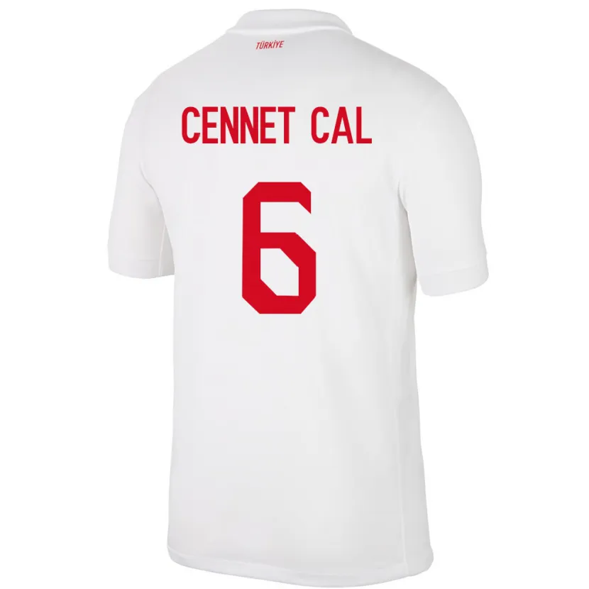 Danxen Enfant Maillot Turquie Meryem Cennet Çal #6 Blanc Tenues Domicile 24-26 T-Shirt