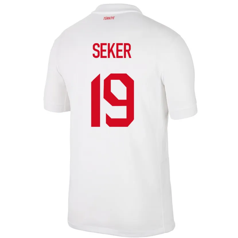 Danxen Enfant Maillot Turquie Busem Şeker #19 Blanc Tenues Domicile 24-26 T-Shirt