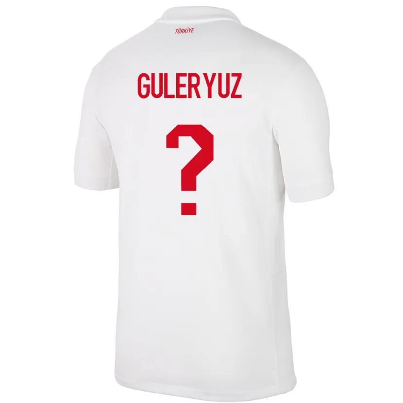 Danxen Enfant Maillot Turquie Göknur Güleryüz #0 Blanc Tenues Domicile 24-26 T-Shirt