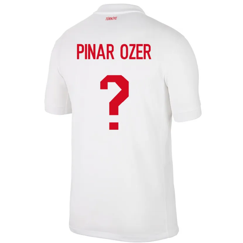 Danxen Enfant Maillot Turquie Senem Pınar Özer #0 Blanc Tenues Domicile 24-26 T-Shirt