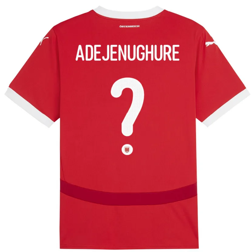 Danxen Enfant Maillot Autriche Oghenetejiri Adejenughure #0 Rouge Tenues Domicile 24-26 T-Shirt