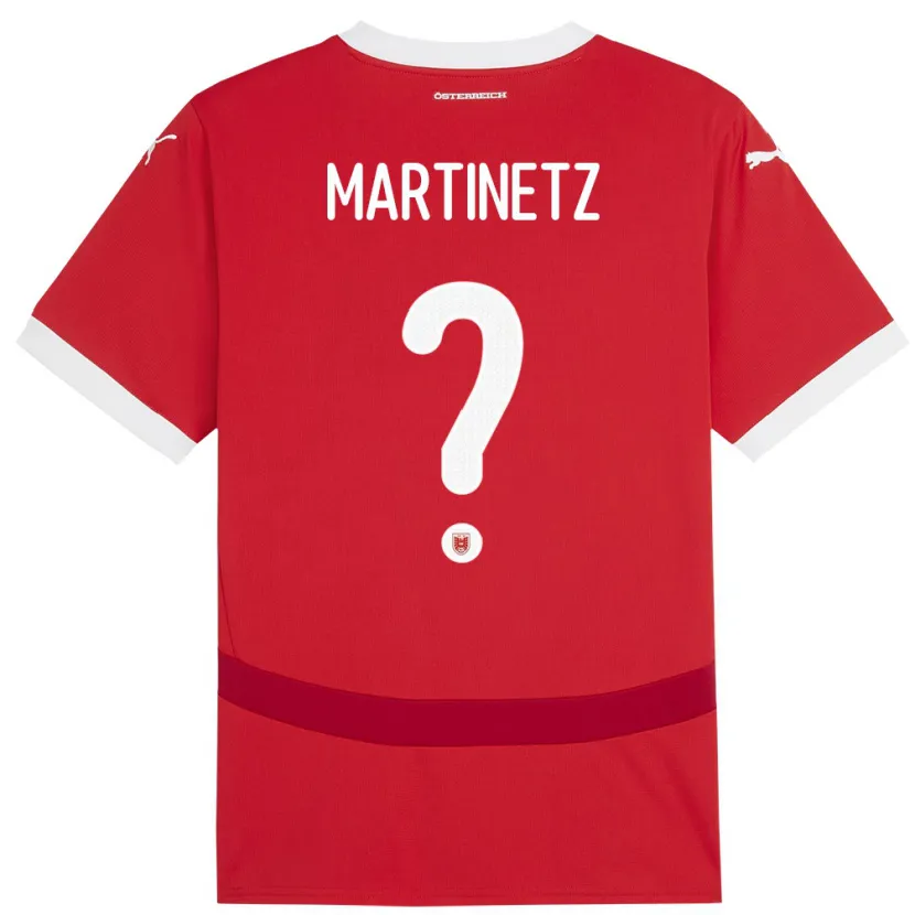 Danxen Enfant Maillot Autriche Gregor Martinetz #0 Rouge Tenues Domicile 24-26 T-Shirt