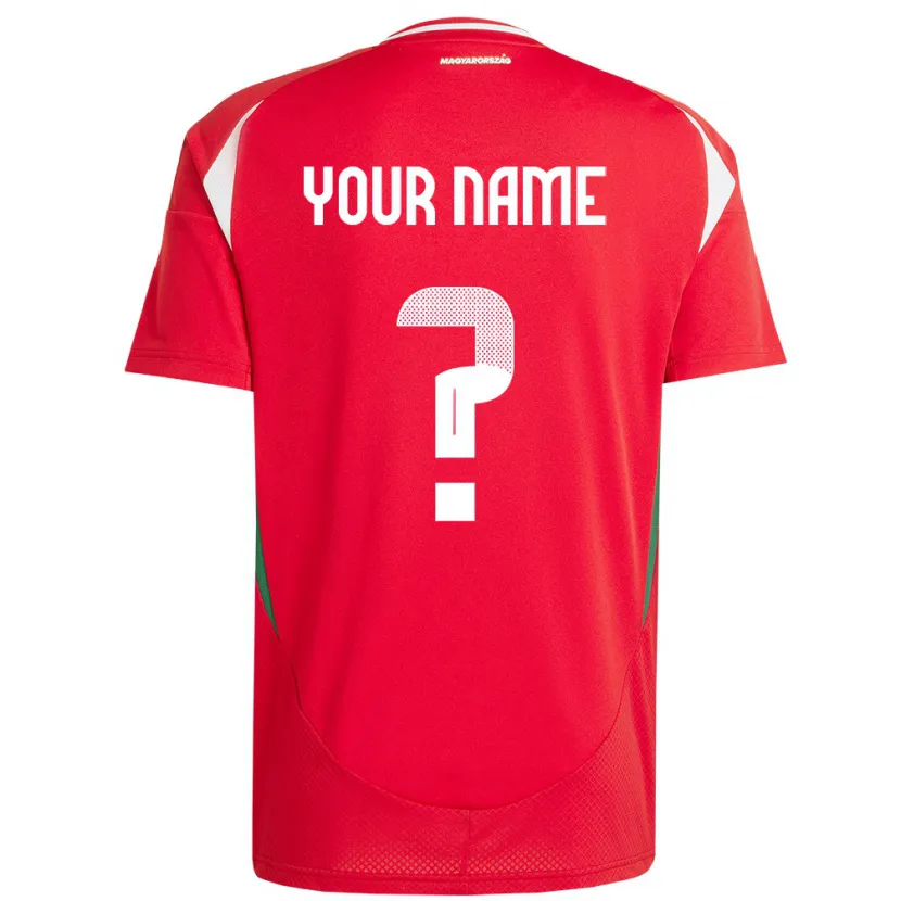 Danxen Enfant Maillot Hongrie Votre Nom #0 Rouge Tenues Domicile 24-26 T-Shirt