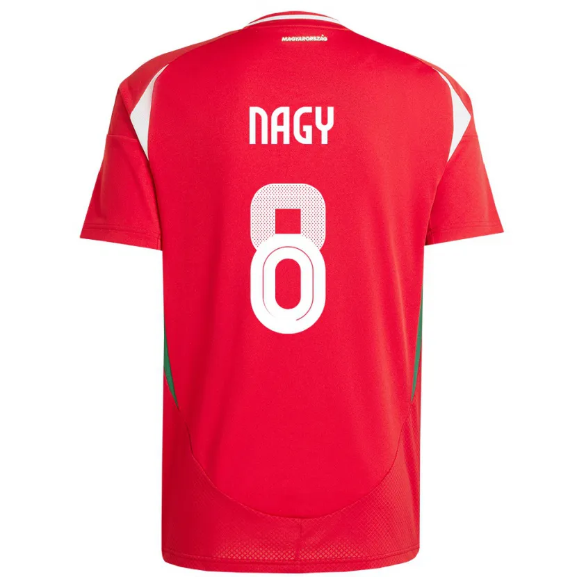 Danxen Enfant Maillot Hongrie Ádám Nagy #8 Rouge Tenues Domicile 24-26 T-Shirt