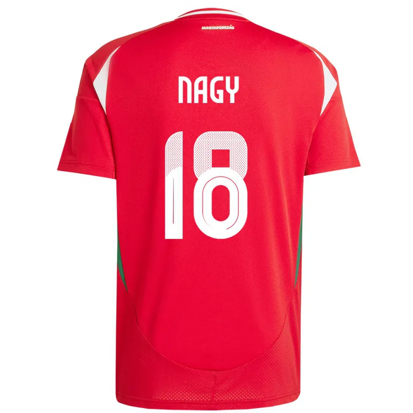 Danxen Enfant Maillot Hongrie Zsolt Nagy #18 Rouge Tenues Domicile 24-26 T-Shirt