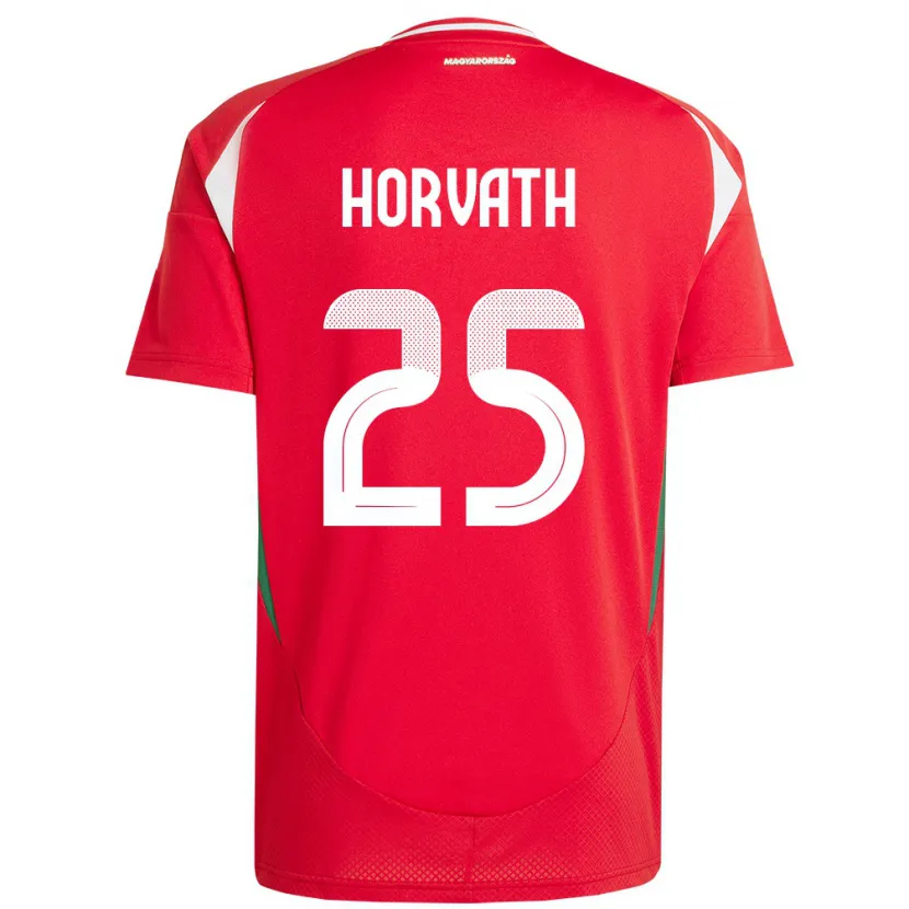Danxen Enfant Maillot Hongrie Krisztofer Horváth #25 Rouge Tenues Domicile 24-26 T-Shirt