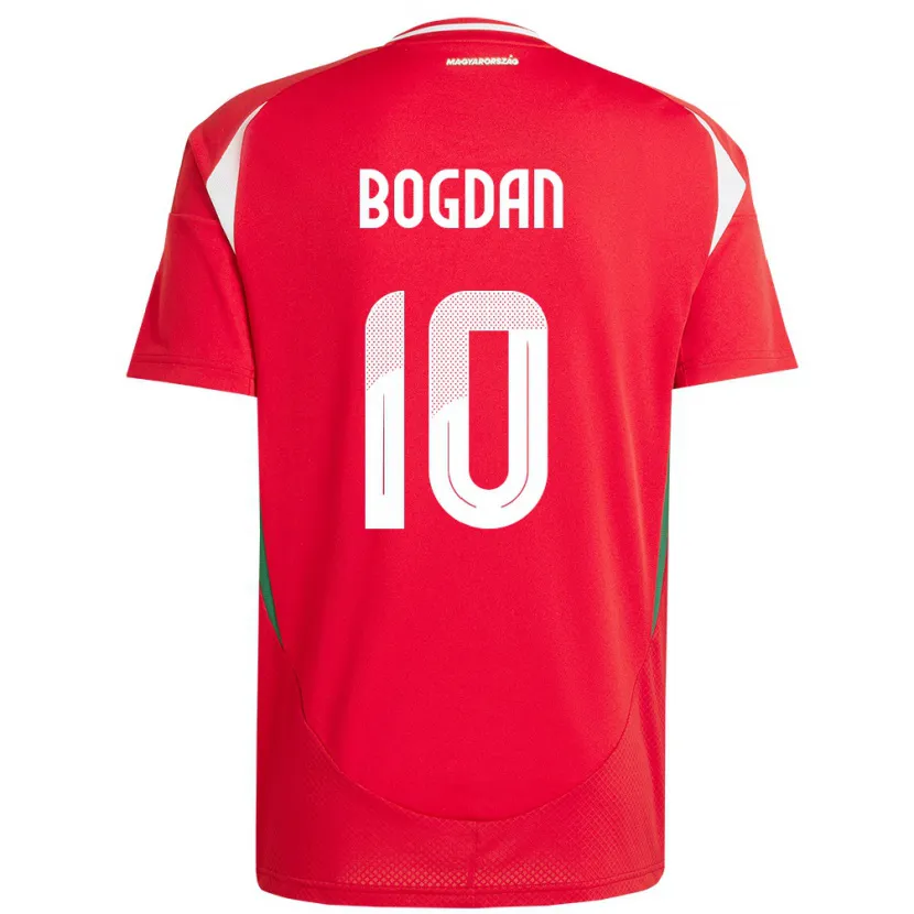 Danxen Enfant Maillot Hongrie Hunor Bogdán #10 Rouge Tenues Domicile 24-26 T-Shirt