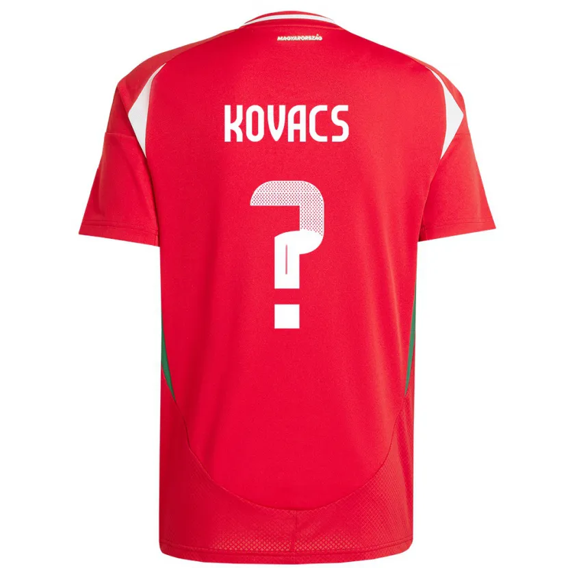 Danxen Enfant Maillot Hongrie Bendegúz Kovács #0 Rouge Tenues Domicile 24-26 T-Shirt