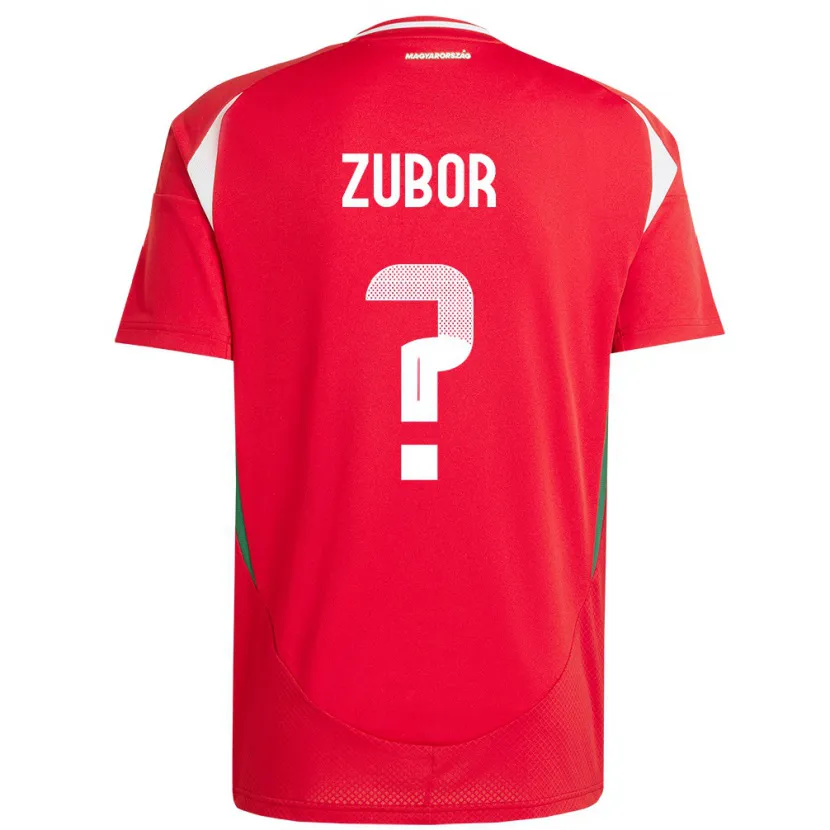Danxen Enfant Maillot Hongrie Ádám Zubor #0 Rouge Tenues Domicile 24-26 T-Shirt