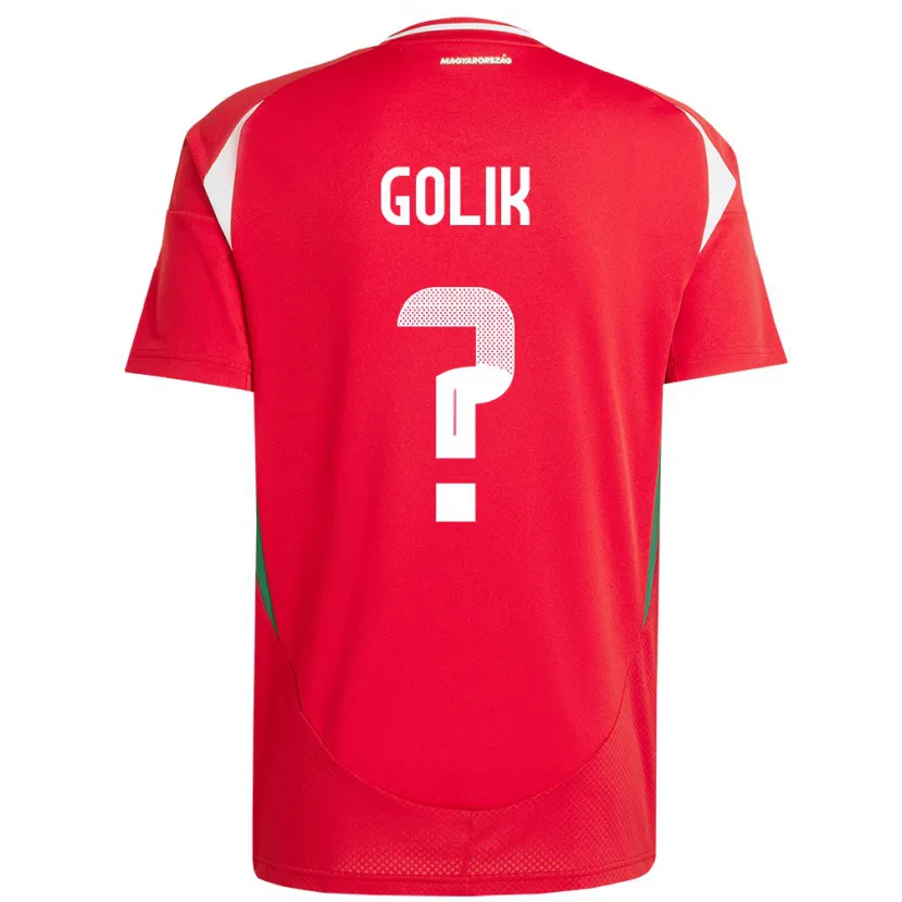 Danxen Enfant Maillot Hongrie Benjámin Gólik #0 Rouge Tenues Domicile 24-26 T-Shirt