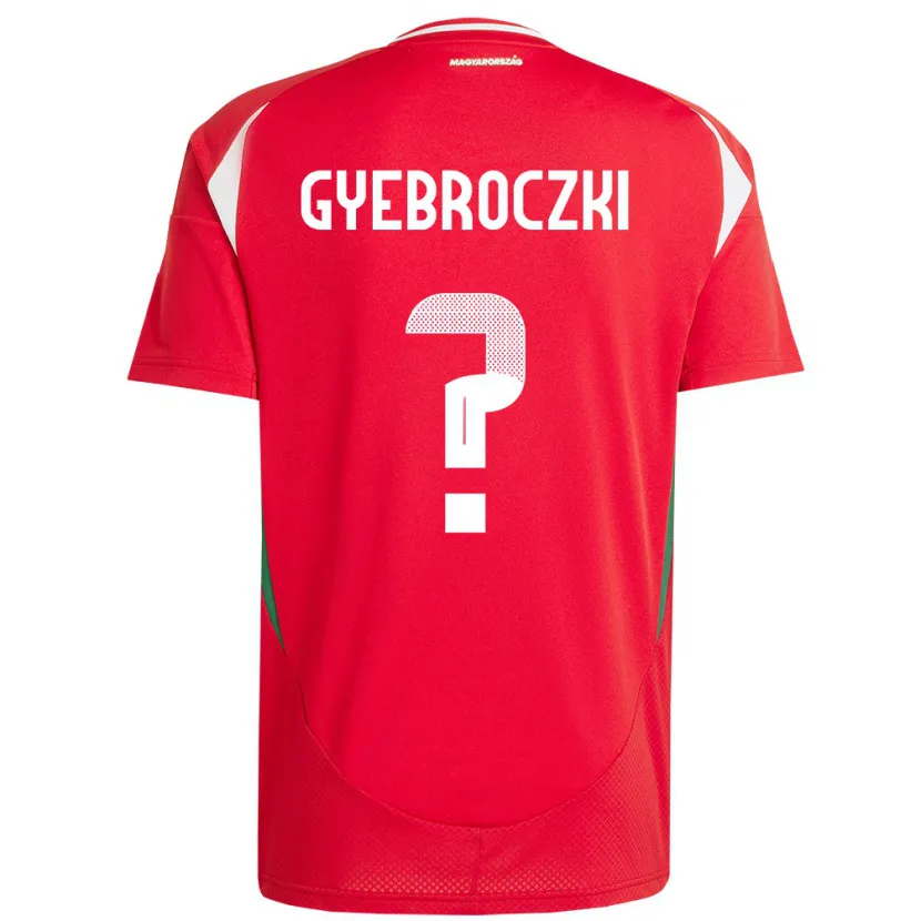 Danxen Enfant Maillot Hongrie Dávid Gyebróczki #0 Rouge Tenues Domicile 24-26 T-Shirt