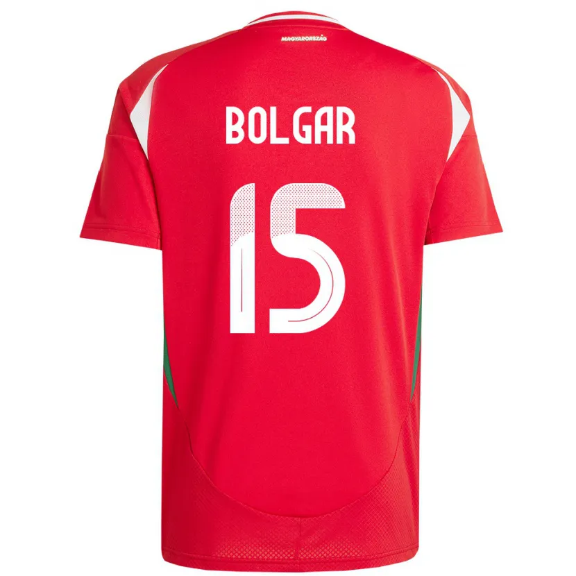 Danxen Enfant Maillot Hongrie Botond Bolgár #15 Rouge Tenues Domicile 24-26 T-Shirt