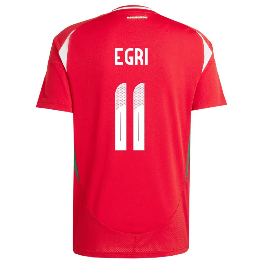 Danxen Enfant Maillot Hongrie Imre Egri #11 Rouge Tenues Domicile 24-26 T-Shirt