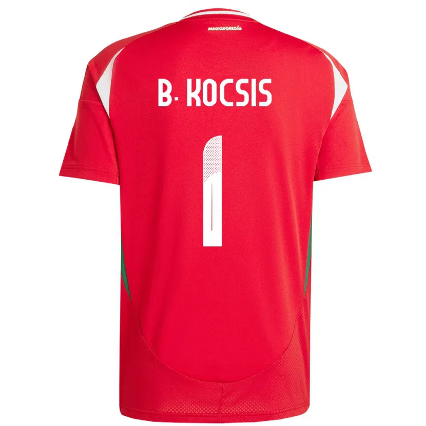Danxen Enfant Maillot Hongrie Botond Kocsis #1 Rouge Tenues Domicile 24-26 T-Shirt