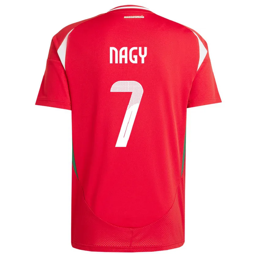 Danxen Enfant Maillot Hongrie Fanni Nagy #7 Rouge Tenues Domicile 24-26 T-Shirt