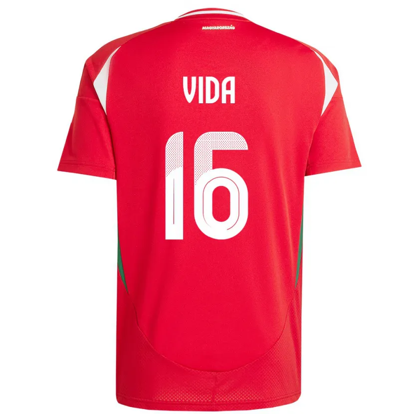 Danxen Enfant Maillot Hongrie Boglárka Vida #16 Rouge Tenues Domicile 24-26 T-Shirt