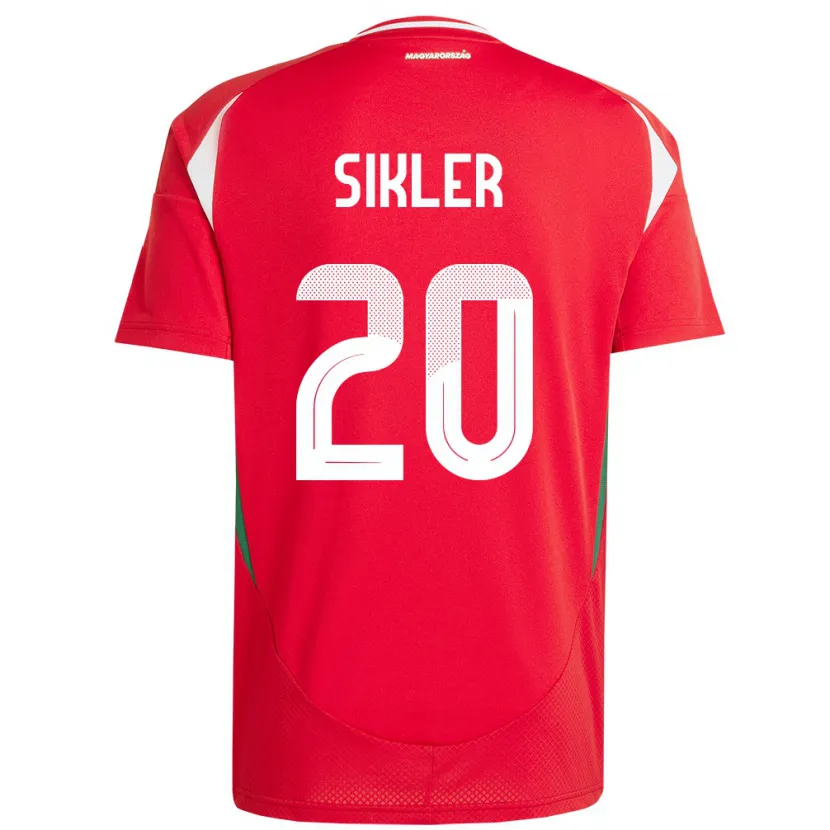Danxen Enfant Maillot Hongrie Kinga Sikler #20 Rouge Tenues Domicile 24-26 T-Shirt